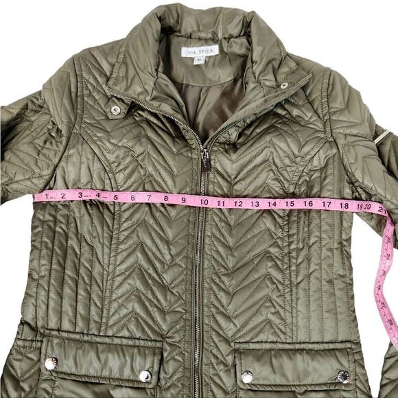 Via Spiga Sage Quilted Cargo Jacket New With Tags. - Picture 10 of 16